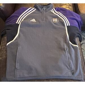 Adidas Quarter Zip Vintage Quarter 1/4 Zip RSC Anderlecht M Gray/Purple/Black